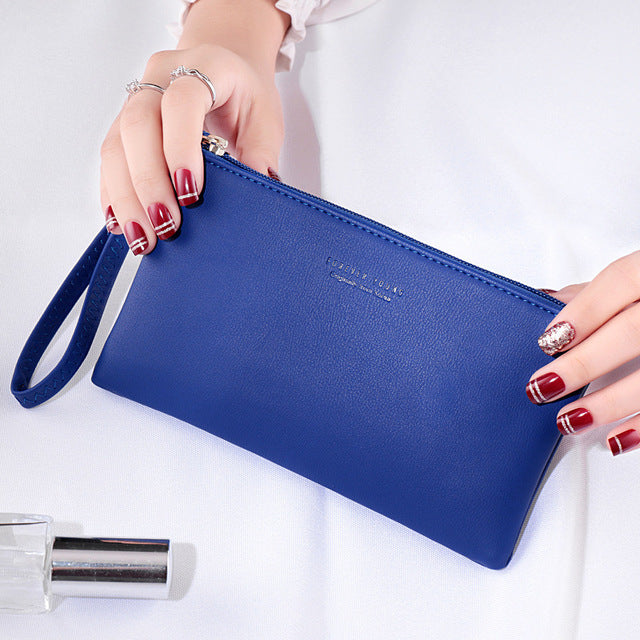 Women Wallet Long Fashion Zipper Clutch Hand Bag 2019 New Mobile Phone Bag Card Holder Coin Purse Thin Wallet