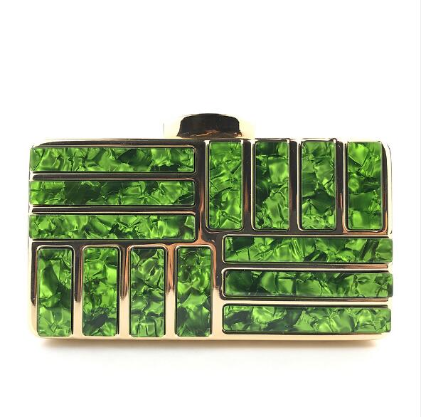 Luxury Brand Design Acrylic Decoration Clutches Women Evening Bags Party Wedding Hand Bag Chain Crossbody Purses Wallet Clutch