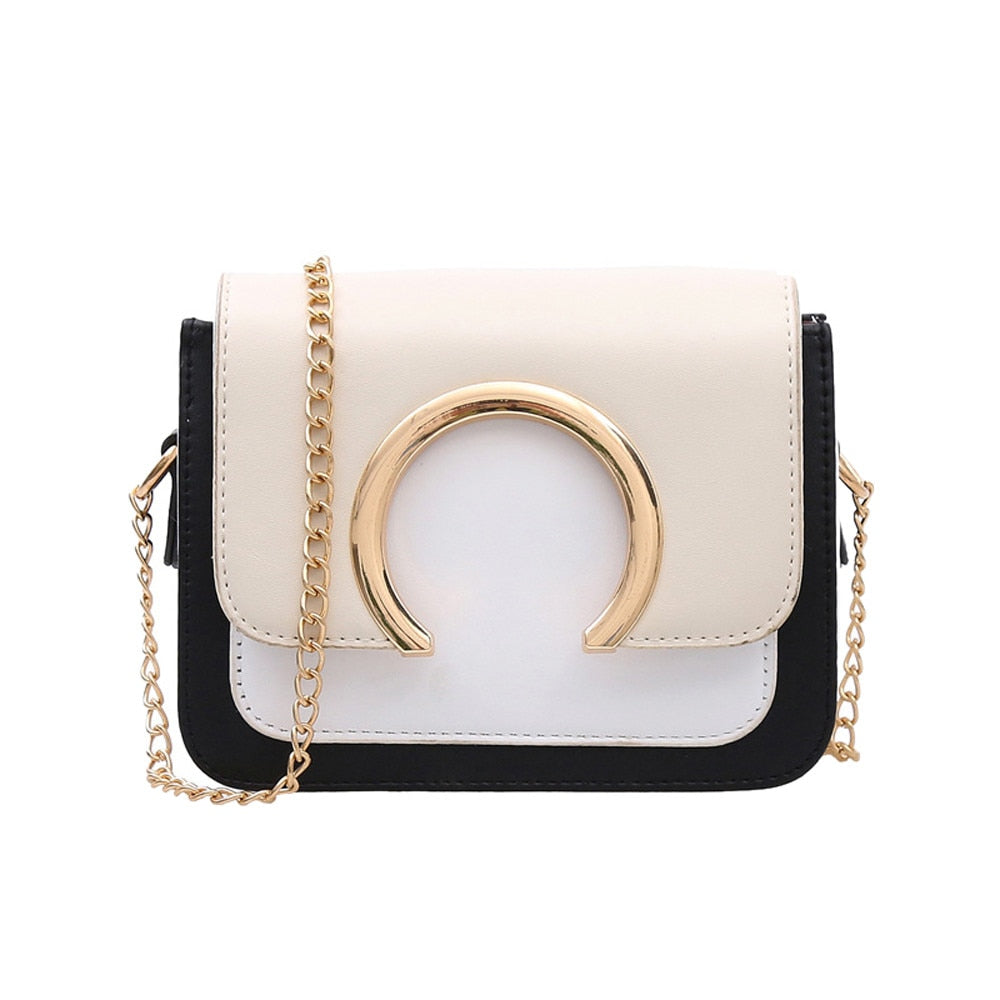hot women's fashion ring decoration patchwork crossbody shoulder bags 2018 new design ladies women's purses and hand bags