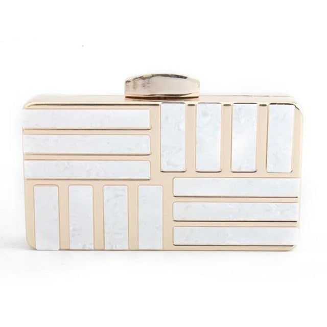 Luxury Brand Design Acrylic Decoration Clutches Women Evening Bags Party Wedding Hand Bag Chain Crossbody Purses Wallet Clutch