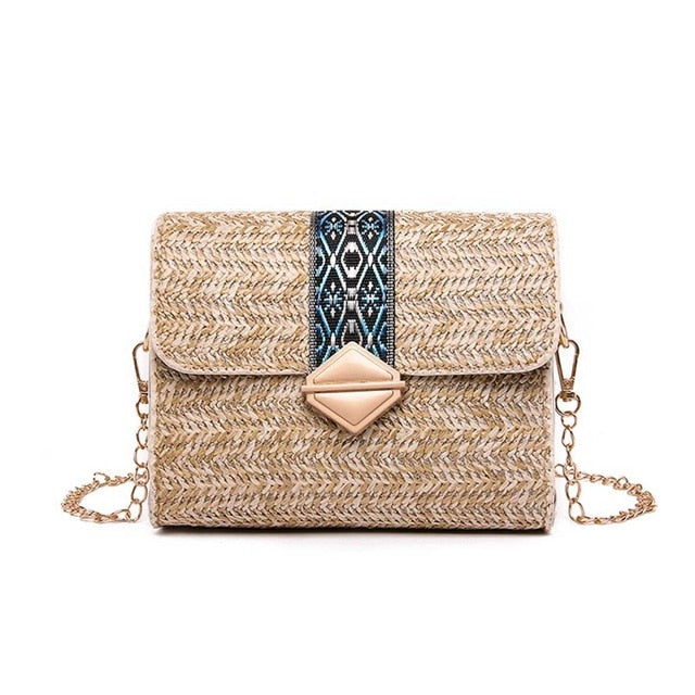 Feminine Bolsos Mujor Small Straw Bag Women Wicker Rattan Bag Female Summer Woven Cross body Bags Ladies Handmade Woven Handbag
