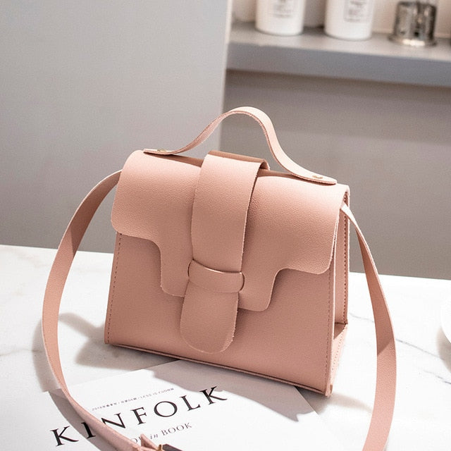 Small Handbag Crossbody Bags for Women Girls 2019 Summer Pink Black Leather Flap Ladies Hand Messenger Bag Mini Purses Bolsa
