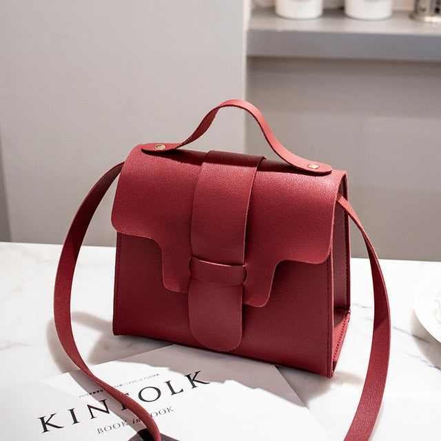 Small Handbag Crossbody Bags for Women Girls 2019 Summer Pink Black Leather Flap Ladies Hand Messenger Bag Mini Purses Bolsa